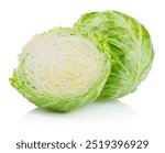 Fresh ripe cabbage vegetable isolated on a white background