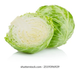 Fresh ripe cabbage vegetable isolated on a white background