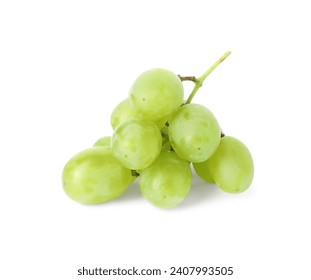 Fresh ripe juicy grapes isolated on white