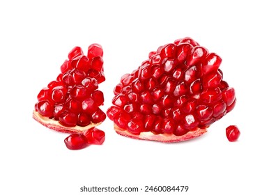 Fresh ripe pomegranate seeds isolated on white - Powered by Shutterstock