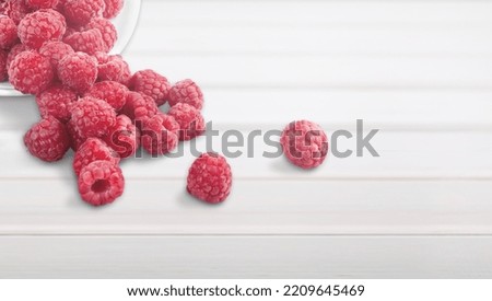 Similar – Frische Himbeeren in einem kleinen Metalleimer