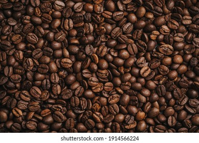 Fresh Roasted Coffee Beans Texture.