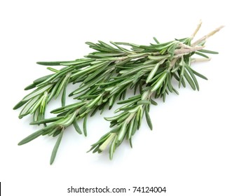 Fresh Rosemary Isolated On White