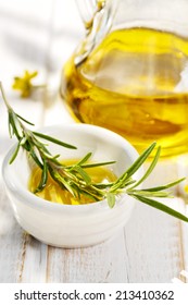 Fresh Rosemary With Olive Oil