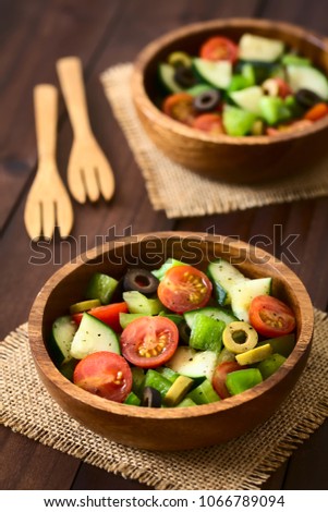 Similar – Image, Stock Photo Fresh Salad Vegetable