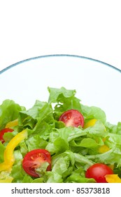 Fresh Salad Isolated On White Background