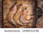 Fresh sea prawns for cooking