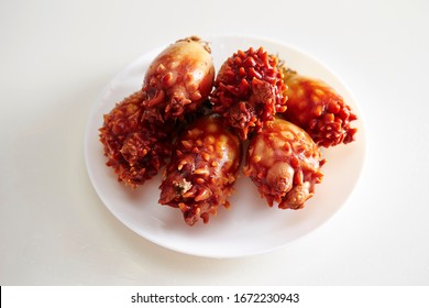 Fresh sea squirt on plate  - Shutterstock ID 1672230943