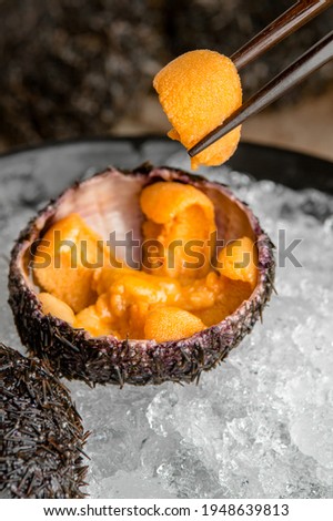 
Fresh sea urchin (uni) is a popular dish of Japan.