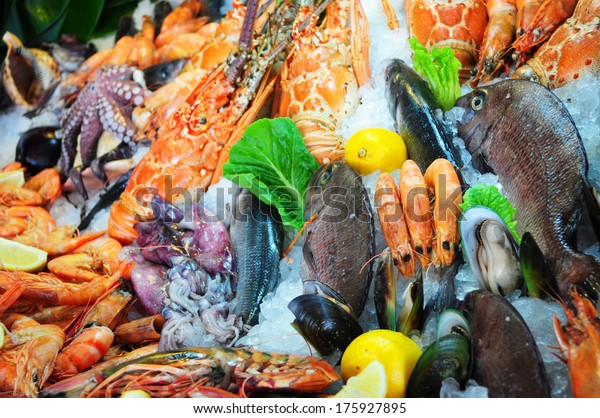 Fresh Seafood Photographed Fish Market Stock Photo 175927895 | Shutterstock