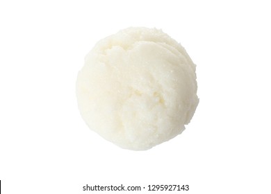 Fresh Shea Butter Isolated On White, Top View