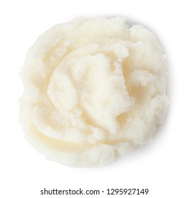 Fresh Shea Butter Isolated On White, Top View