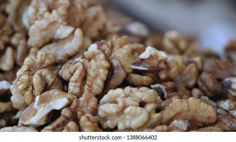 Fresh shelled walnuts. The health benefits of walnuts. - Shutterstock ID 1388066402