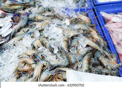 Fresh Shimp In The Local Market