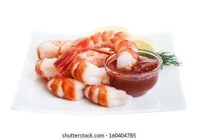 Fresh Shrimp Cocktail With Red Sauce