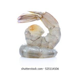 Fresh Shrimps,prawns Isolated On White Background