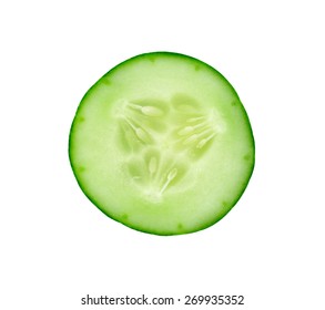 Fresh slice cucumber on white background - Shutterstock ID 269935352