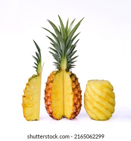 Fresh slice pineapple pieces on table. Closeup summer food and drinks - Powered by Shutterstock