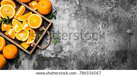 Similar – Image, Stock Photo Yellow and orange fruit and vegetables around white plate