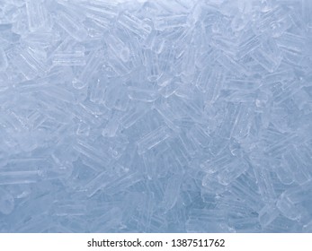 Fresh Small Ice Cubes Background.