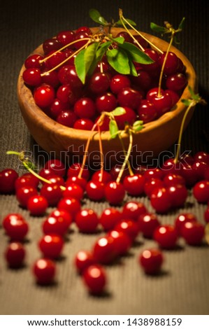 Similar – Ripe red currant berries in a bowl