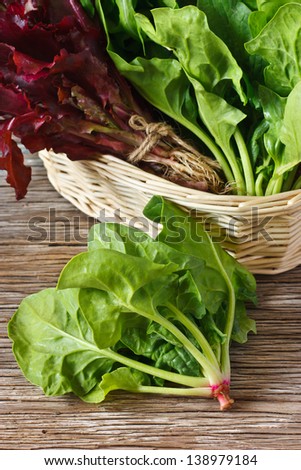 Similar – Ecological bag with vegetables on blue background