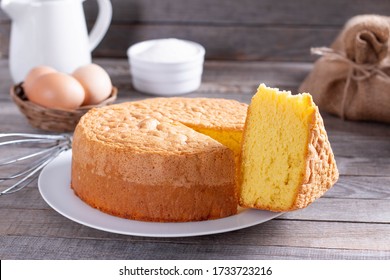 Fresh sponge cake. Chiffon biscuit