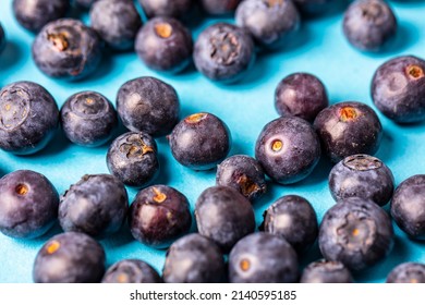 Fresh Spring Blue Berries Close Up