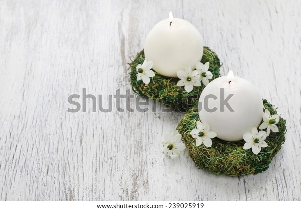 Fresh Spring Decorations First Communion First Stock Photo