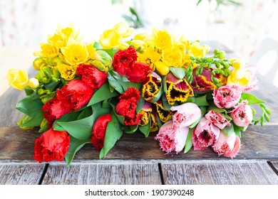 Fresh Spring Flowers, Closeup View