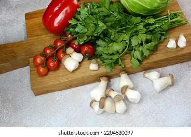 Fresh Spring Vegetables On The Table