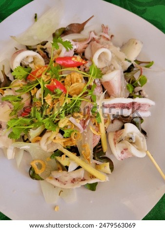 Fresh squid, ocean to table over a million brilliant colors and variety of lushes flavors. 