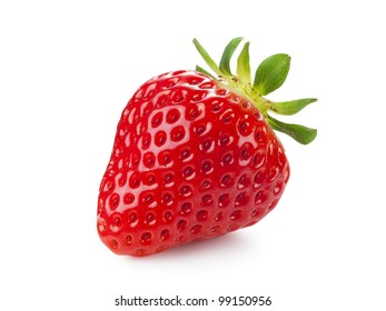 Fresh strawberries were placed on a white background - Shutterstock ID 99150956