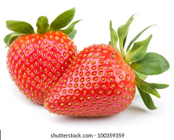 Fresh strawberry isolated on white background. Studio macro - Shutterstock ID 100359359