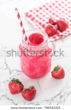 Similar – smoothies of fresh strawberries