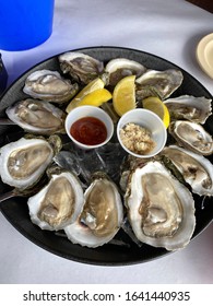 Fresh, Sweet Gulf Of Mexico Oysters On A Half Shell And Delicous Crawfish.