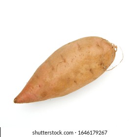 Fresh Sweet Potato Isolated On White Background.