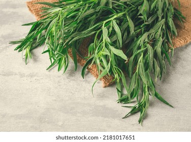 Fresh Tarragon , Bunch, Top View, Close-up, No People,