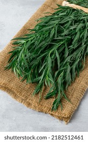 Fresh Tarragon , Bunch, Top View, Close-up, No People,