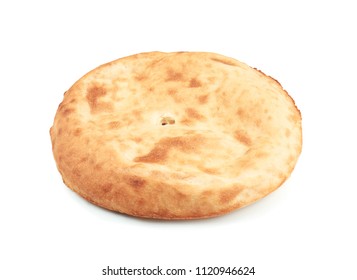 Fresh Tasty Pita Bread On White Background