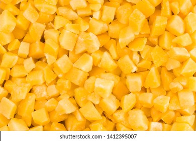 Fresh Texture Of Frozen Pineapple Many Pieces