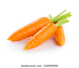 Fresh three carrots isolated on white - Shutterstock ID 1930990205
