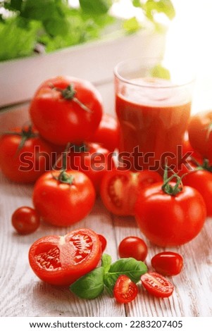 fresh tomato and basil juice very healthy and filling