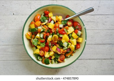 Fresh Tomato, Mango, And Cilantro Salsa