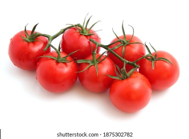 Fresh Tomato Panicle Isolated On White