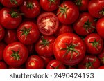 Fresh tomatoes - Top view