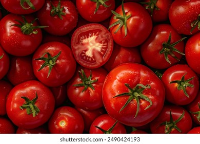 Fresh tomatoes - Top view