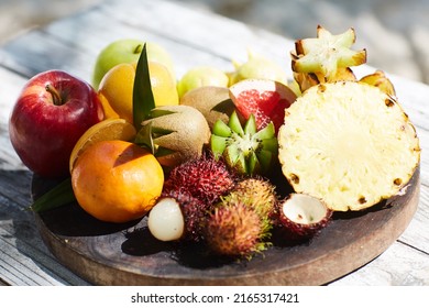 Fresh Tropical Fruit Plate Vegetarian Breakfast