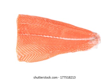 Salmon Fillet Cartoon Vector Illustration Raw Stock Vector (Royalty ...