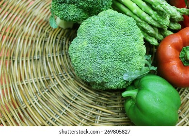 Fresh vegetable on the background